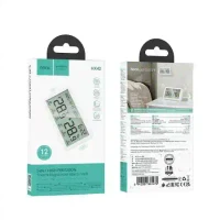 HX42 Ceas de alarmă electronic de interior cu termometru și higrometru – Alb