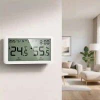 HX42 Ceas de alarmă electronic de interior cu termometru și higrometru – Alb 4