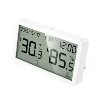 HX42 Ceas de alarmă electronic de interior cu termometru și higrometru – Alb 3