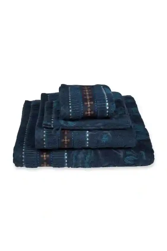 Pip Studio Jasmin Jacquard 30×50 cm, Albastu inchis 2