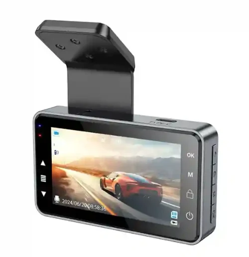 Hoco DV9 Înregistrator de ecran pentru condus de 3 inch (720P) gri metalizat