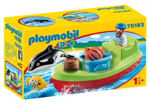 Корабль Playmobil 1.2.3: Fisherman with Boat