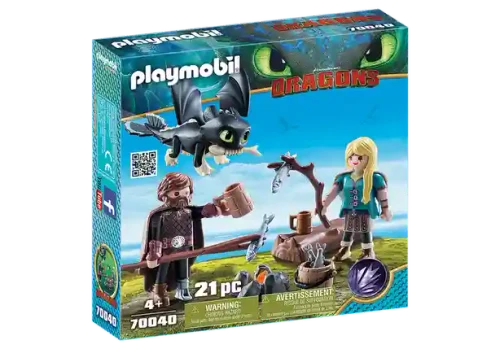 Фигурка героя Playmobil Dragons: Hiccup Astrid and Dragon