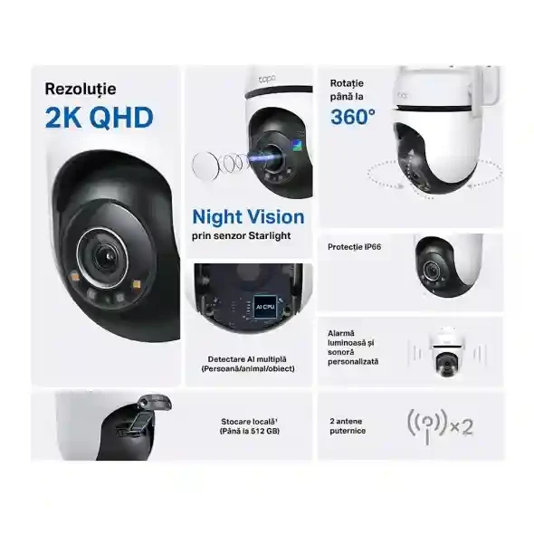 TP-Link TAPO C520WS, 4Mpix, Outdoor Pan/Tilt Security Wi-Fi/LAN Camera 3