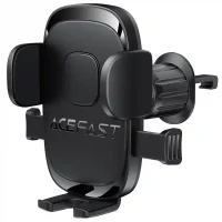 Suport auto cu o singură cheie AceFast D56 pentru conductă de aer auto, negru